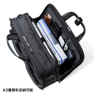 サンワサプライ エグゼクティブビジネスバッグPRO(大型ダブル) BAG-EXE12N-イメージ2