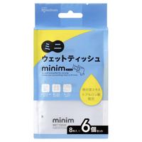 アイリスオーヤマ ミニウェットティッシュ minim(8枚入×6個) PWT6PN