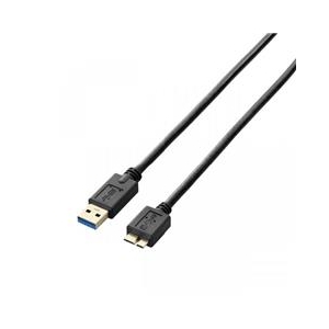 エレコム USB3．0ケーブル(A-microB) 1．5m ブラック USB3-AMB15BK-イメージ1