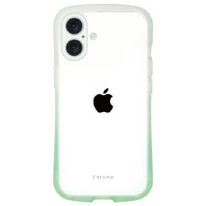 ＮＡＴＵＲＡＬ　ｄｅｓｉｇｎ iPhone 16用背面型ケース CHROME-GRADATION ホワイトミント IP24-61-CHCG06-イメージ1