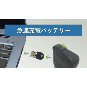 Swiftpoint 小型ワイヤレスマウス TRACPOINT グレー/ライムグリーン(ホイール) SM601-イメージ4