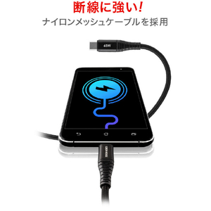 グリーンハウス USB-AC充電器 2ポート 65W USB Type-Cケーブル付き GREENHOUSE ホワイト GH-ACU2GC-WH-イメージ4