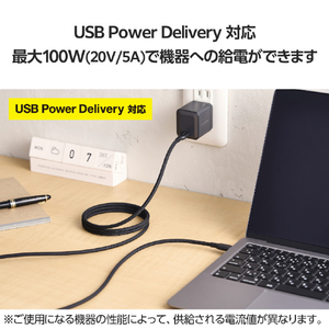 エレコム まとまるマグネットケーブル(USB Type-C - USB Type-C/100W対応)(2m) ブラック MPA-CC5PMG20BK-イメージ7