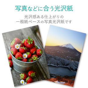 エレコム A3 インクジェット対応 エコノミー光沢紙(薄手タイプ) 20枚入り ホワイト EJK-GUA320-イメージ4