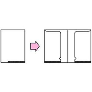 リヒトラブ クリヤーホルダー B5(B4・2ツ折) 乳白 5枚 FC39990-F79B-1-イメージ3