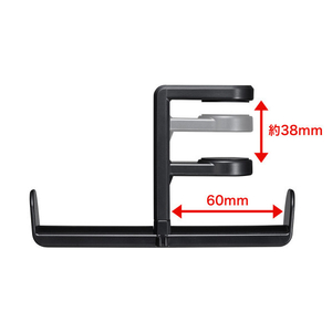 サンワサプライ 回転式ヘッドホンフック(Wタイプ) ブラック PDA-STN19BK-イメージ7