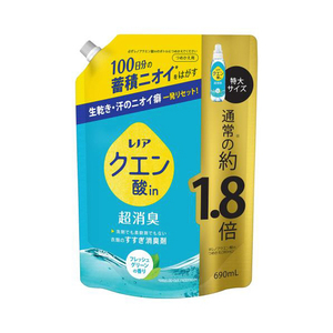 P＆G レノア クエン酸in超消臭 フレッシュグリーン 付け替え 特大 690ml ﾚﾉｱｸｴﾝｻﾝｸﾞﾘ-ﾝｶｴSL690ML-イメージ1