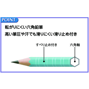 サクラクレパス かきかたえんぴつ 2B 六角 3本 ブルー 2B1パック(3本)ブルー F885301-G6ｴﾝﾋﾟﾂ2B-3P#36-イメージ2