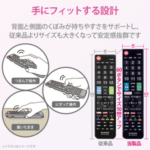 エレコム ソニー用かんたんTVリモコン ブラック ERC-TV02XBK-SO-イメージ6