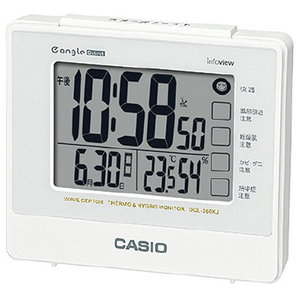 カシオ 目覚まし電波時計 e angle select CASIO CLOCK ホワイト DQL-260KJ-7JF-イメージ1