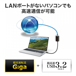 サンワサプライ USB Type-Cハブ付き ギガビットLANアダプタ ブラック USB-3TCH32BK-イメージ9