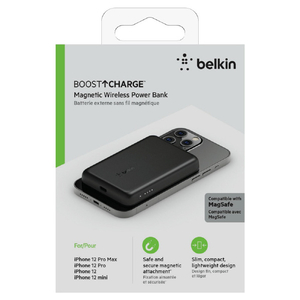 BELKIN MagSafe対応 磁気ワイヤレスモバイルバッテリー(2500mAh) BOOST UP CHARGE ブラック BPD002BTBK-イメージ4