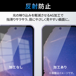 エレコム Galaxy A54 5G用フィルム 衝撃吸収 指紋防止 反射防止 PM-G233FLFPAN-イメージ3