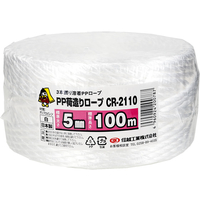 信越工業 PP荷造りロープ 白 5mm×100m F882619-CR-2110