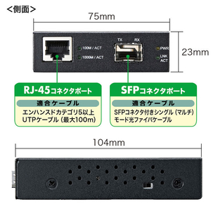 サンワサプライ 光メディアコンバータ LAN-EC212RF-イメージ2