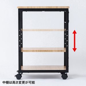 サンワサプライ 木目調プリンタスタンド (50×50cm) LPS-118LM-イメージ4