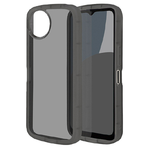 ラスタバナナ AQUOS wish4(SH-52E/A402SH)用FLUFFY SHAPE CASE TPU素材 ブラック 8021AW4TPBK-イメージ1