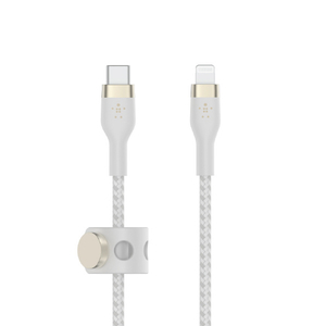 BELKIN USB-C to ライトニングケーブル(高耐久編込シリコンケーブル) 1．0m ホワイト CAA011BT1MWH-イメージ4