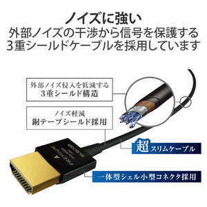 エレコム Premium HDMI Microケーブル(超スリム) 1．8m ブラック DH-HDP14SSU18BK-イメージ3