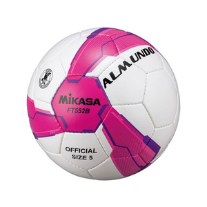 ミカサ サッカー 5号 検定球 手縫 ALMUNDO ピンク FC663RV-FT552B-PV-イメージ1