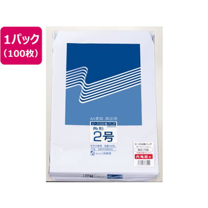 高春堂 封筒 角2 内地紋付 ホワイト 100g 100枚 FCV4334-738-イメージ1