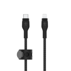 BELKIN USB-C to ライトニングケーブル(高耐久編込シリコンケーブル) 2．0m ブラック CAA011BT2MBK-イメージ4