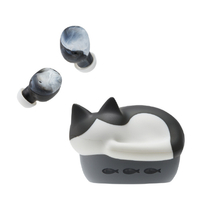 ラディウス 猫のかたちの完全ワイヤレスイヤフォン NEKO true wireless earphones ハチワレ HP-C28BTH