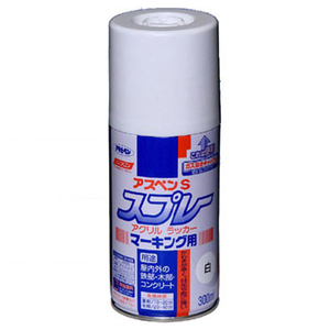 アサヒペン アスペンSスプレーマーキング 300ml 白 AP901960-イメージ1