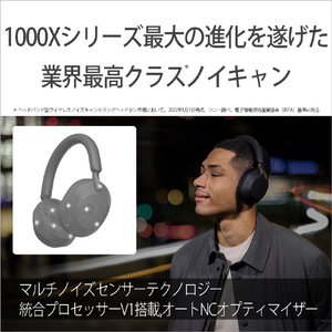 SONY ワイヤレスノイズキャンセリングステレオヘッドセット ブラック WH-1000XM5 B-イメージ4