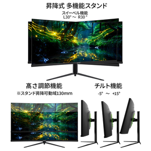 JAPANNEXT 34型液晶ディスプレイ JN-IPSC34UWQHDR-C65W-H-イメージ9