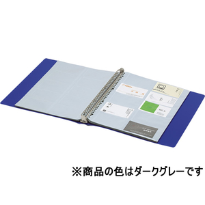 コクヨ 名刺ホルダーポジティ 500名分 ダークグレー 4冊 1箱(4冊) F854872-P3ﾒｲ-355NDM-イメージ2