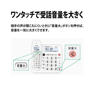 シャープ デジタルコードレス電話機(受話子機+子機2台タイプ) e angle select ホワイト系 JD-GE3CW-イメージ10