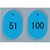西敬 番号札 小 51～100 空 FC23216-BN-S51S-イメージ1