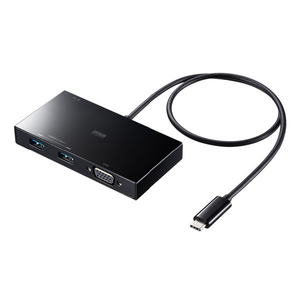 サンワサプライ VGA付USB Type-Cハブ USB-3TCV1BK-イメージ1