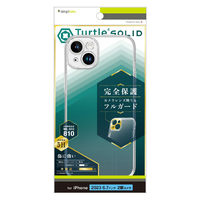 トリニティ iPhone 15 Plus用[Turtle Solid] 超精密設計 ハイブリッドケース クリア TR-IP23L2-TTSL-CL