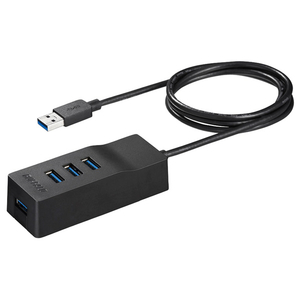 BUFFALO USB3．0セルフパワーハブ 上挿し 4ポートタイプ ブラック BSH4A110U3BK-イメージ1