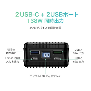 ZENDURE モバイルバッテリー(26,800mAh) SuperTank Polymer ブラック ZDA8PDP-B-PL-イメージ3