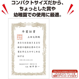 タカ印 ミニ賞状用紙 はがき判 横書用 10枚 FCU7867-10-1521-イメージ4