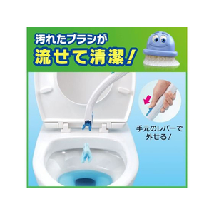 ジョンソン 流せるトイレブラシ 本体+替ブラシ4個 フローラルソープ F847067-611826-イメージ3