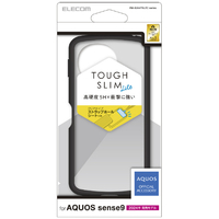 エレコム AQUOS sense9用TOUGH SLIM LITE ハイブリッドケース フレームカラー ブラック PM-S244TSLFCBK