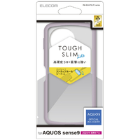 エレコム AQUOS sense9用TOUGH SLIM LITE ハイブリッドケース フレームカラー ラベンダー PM-S244TSLFCPU