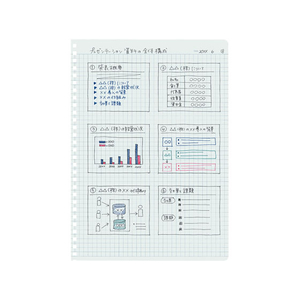 コクヨ ソフトリングノート5mm方眼罫 セミB5 70枚ブラック F022295-ｽ-SV407S5-D-イメージ5