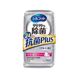 ユニ・チャーム シルコット 99.99%除菌ウェットティッシュ 抗菌Plus 34枚 FCT7534-イメージ1