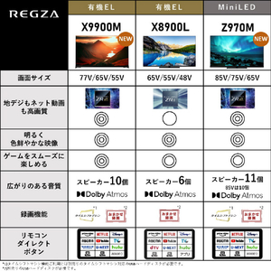 REGZA 77V型4Kチューナー内蔵4K対応有機ELテレビ X9900Mシリーズ 77X9900M-イメージ4