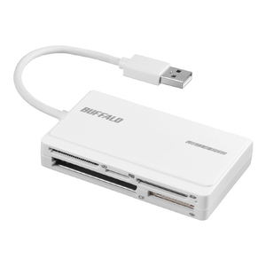 BUFFALO USB2．0 マルチカードリーダー/ライター ホワイト BSCR500U2WH-イメージ1