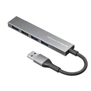 サンワサプライ USB3．2 Gen1 4ポート スリムハブ USB-S3H423MS-イメージ1