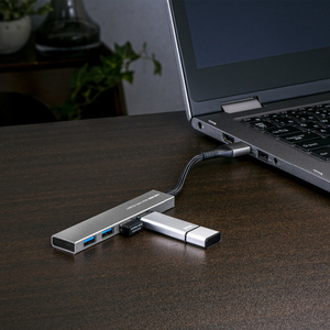 サンワサプライ USB3．2 Gen1 4ポート スリムハブ USB-S3H423MS-イメージ3