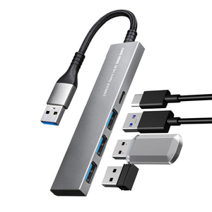 サンワサプライ USB3．2 Gen1 4ポート スリムハブ USB-S3H435MS-イメージ2