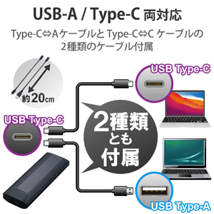 ロジテック USB3．2(Gen2)対応M．2 NVMe SSDケース ブラック LGB-PNV02UC-イメージ6