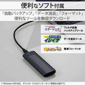 ロジテック USB3．2(Gen2)対応M．2 NVMe SSDケース ブラック LGB-PNV02UC-イメージ8